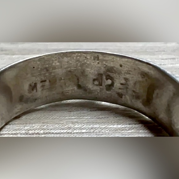 Vintage Mexico Designer DFCP Hallmarked Sterling Silver Flower Orb Ring, Size 6 - Picture 5 of 9